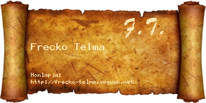 Frecko Telma névjegykártya
